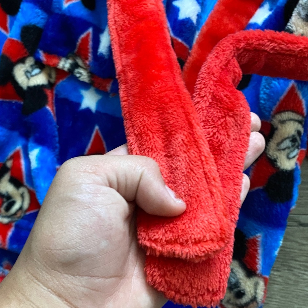 Red And Blue Disney Micky Mouse Soft Robe - Picture 2 of 4